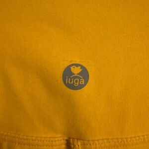 IUGA Leggings Women Size M Orange Yellow High Waist Athletic Yoga Hiking pants